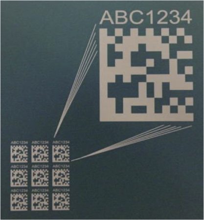 2D-Labeling on silicon wafer with Explorer XP 532-5